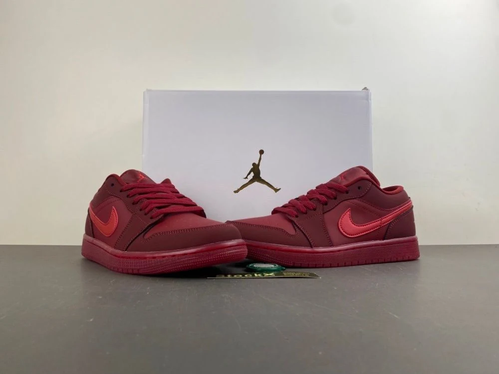 Air Jordan 1 Low SE Valentine's Day Red Lipstick Mens Womens Casual Sneakers