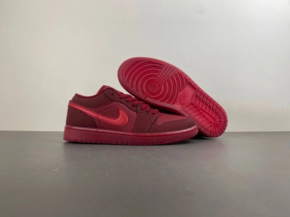 Air Jordan 1 Low SE Valentine's Day Red Lipstick Mens Womens Casual Sneakers