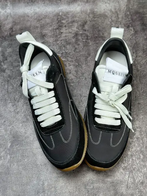 Premium McQueen Flexion Runner Black White Casual Lifestyle Shoes