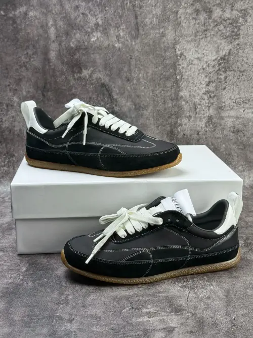 Premium McQueen Flexion Runner Black White Casual Lifestyle Shoes
