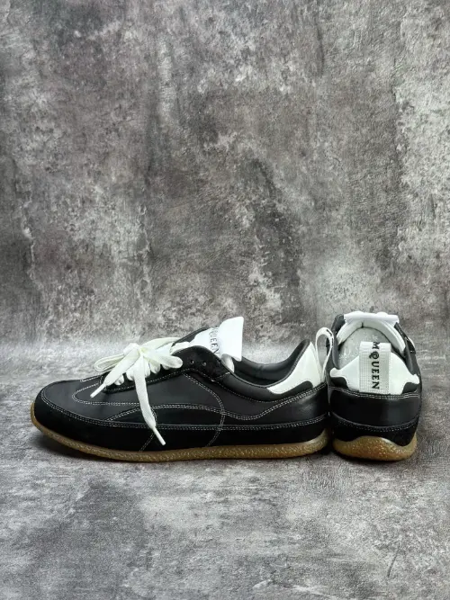 Premium McQueen Flexion Runner Black White Casual Lifestyle Shoes