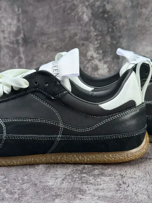 Premium McQueen Flexion Runner Black White Casual Lifestyle Shoes