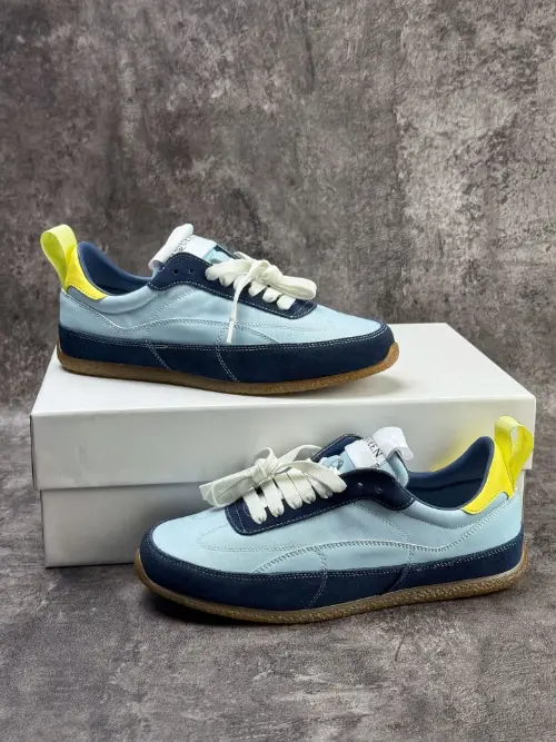 Alexander McQueen Flexion Runner Light Blue Yellow Luxury Retro Sneakers
