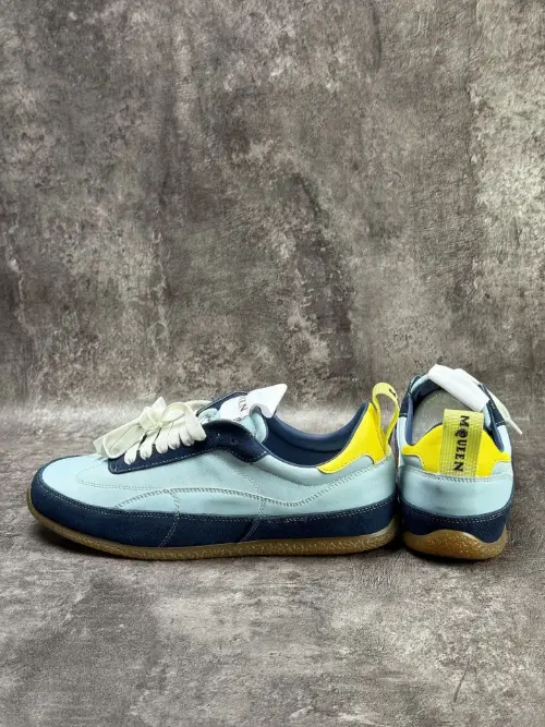 Alexander McQueen Flexion Runner Light Blue Yellow Luxury Retro Sneakers