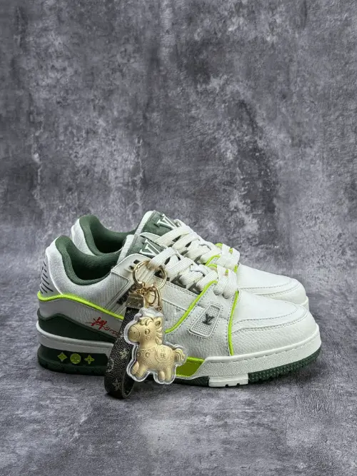 Louis Vuitton LV Trainer Year of the Horse White Green Lime Luxury Sneakers