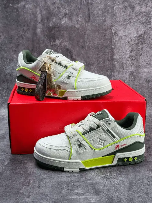 Louis Vuitton LV Trainer Year of the Horse White Green Lime Luxury Sneakers