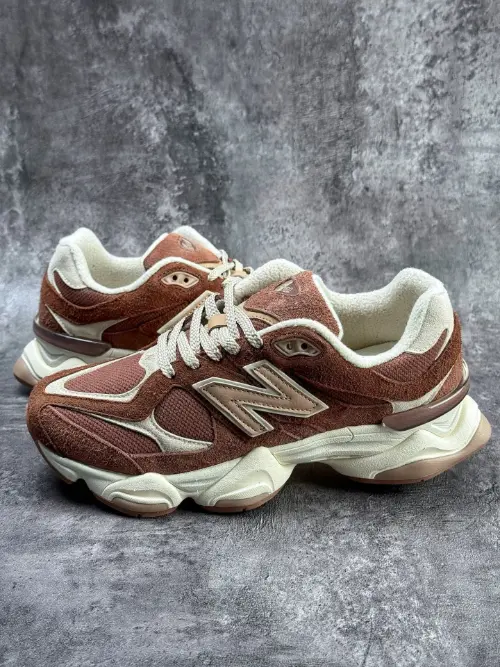 New Balance 9060 Mushroom Brown Retro Platform Sneakers
