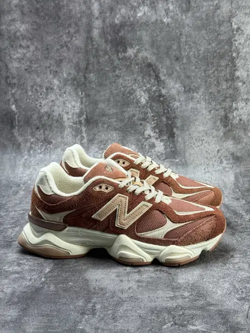 New Balance 9060 Mushroom Brown Retro Platform Sneakers