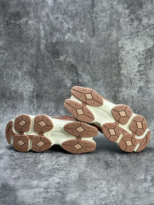 New Balance 9060 Mushroom Brown Retro Platform Sneakers