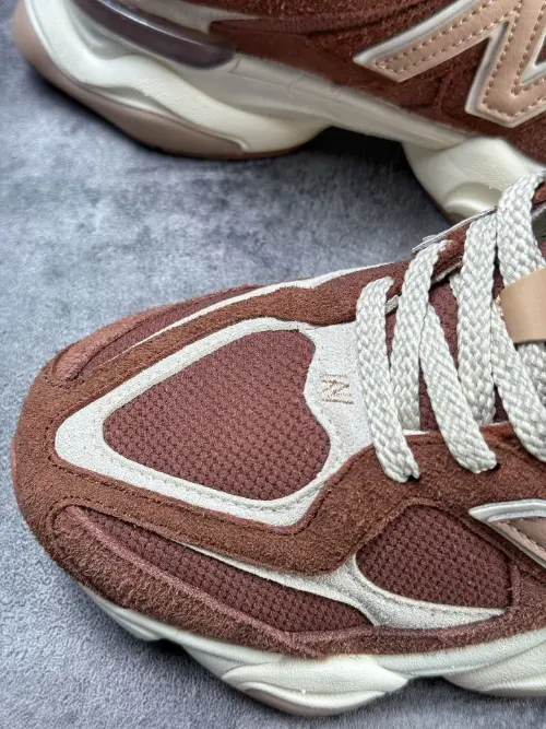New Balance 9060 Mushroom Brown Retro Platform Sneakers