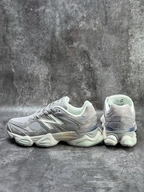 New Balance 9060 Vintage Grey Mint Distressed Retro Sneakers