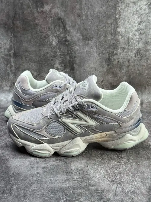 New Balance 9060 Vintage Grey Mint Distressed Retro Sneakers