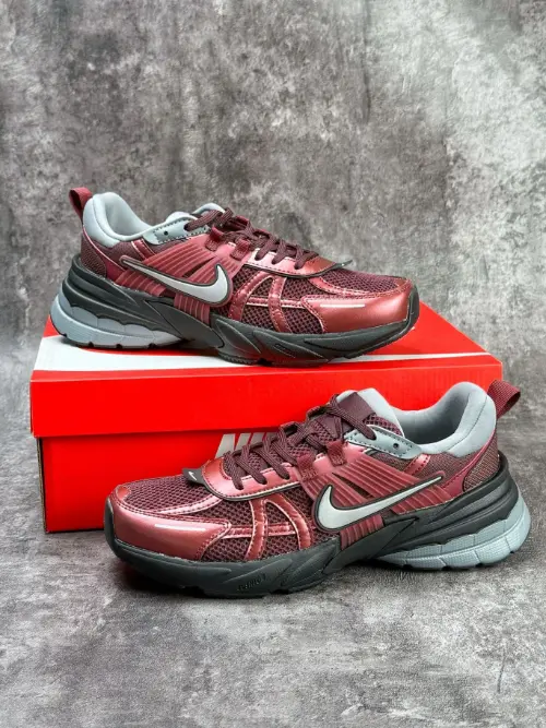 Nike V2K Run Metallic Burgundy HJ4497-600 Retro Chunky Sneakers