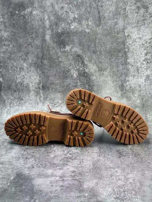 Timberland 3-Eye Lug Sole Platform Boat Shoe Burgundy Casual Shoes