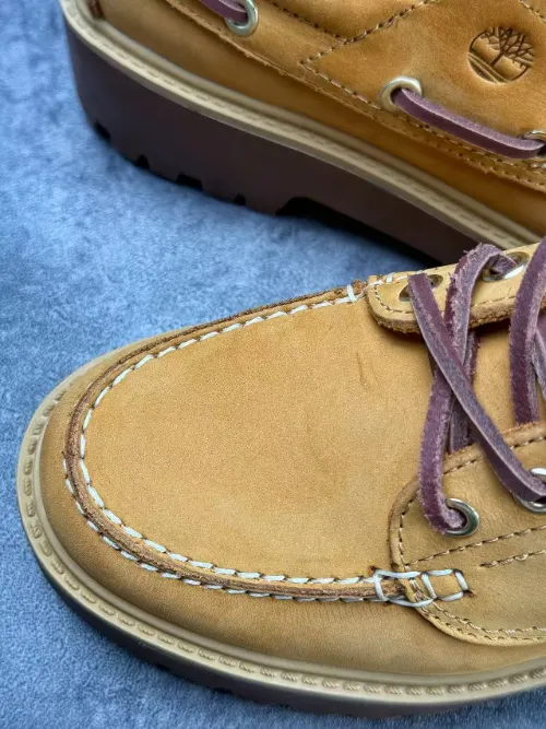 Timberland 3-Eye Lug Sole Platform Boat Shoe Wheat Nubuck Casual Shoes