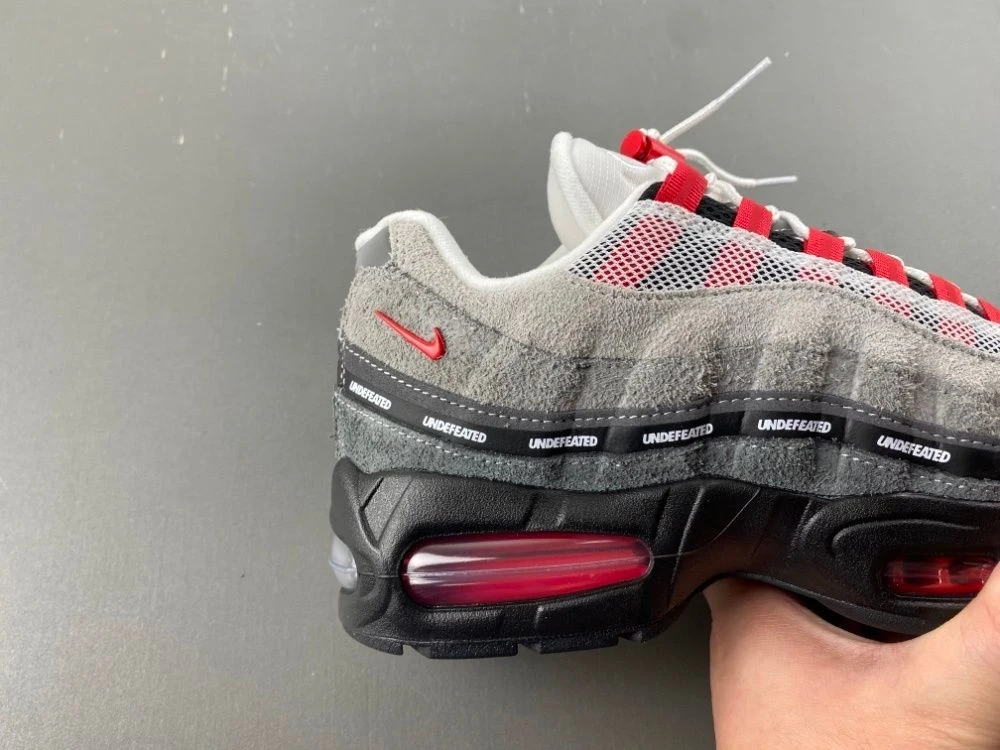 Classic UNDEFEATED x Nike Air Max 95 in grey and red colorway
