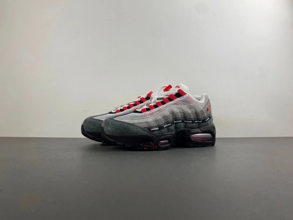 Classic UNDEFEATED x Nike Air Max 95 in grey and red colorway