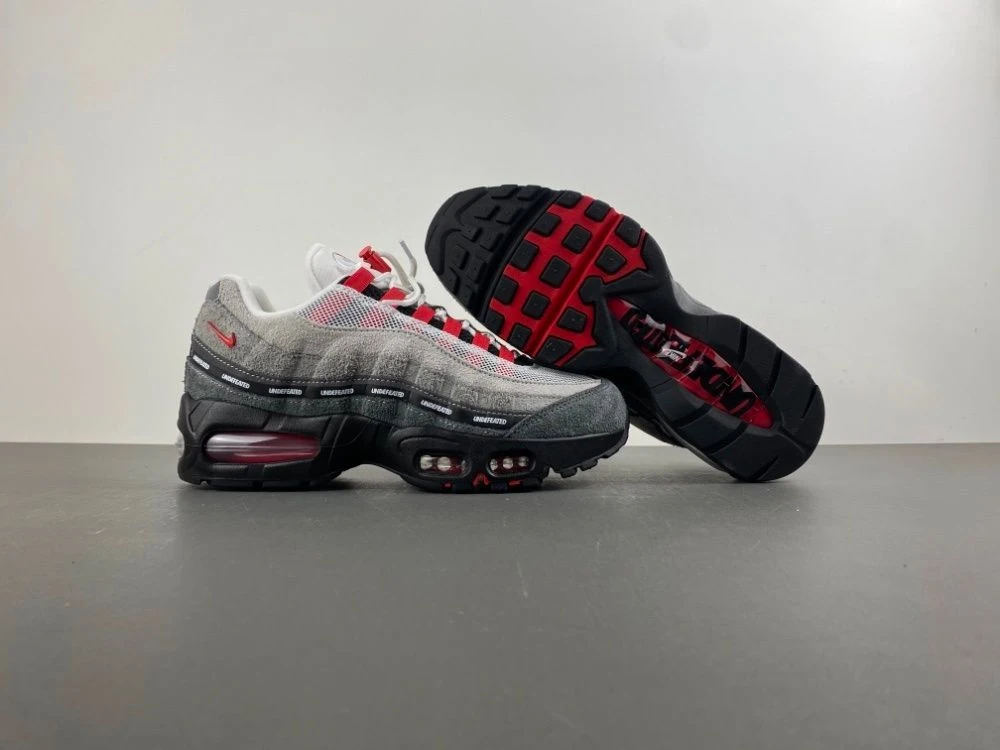 Classic UNDEFEATED x Nike Air Max 95 in grey and red colorway