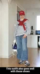 This outfit also goes well with these shoes