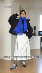 think it also looks great with a midi skirt